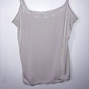 White Silk Sheer Tank Top